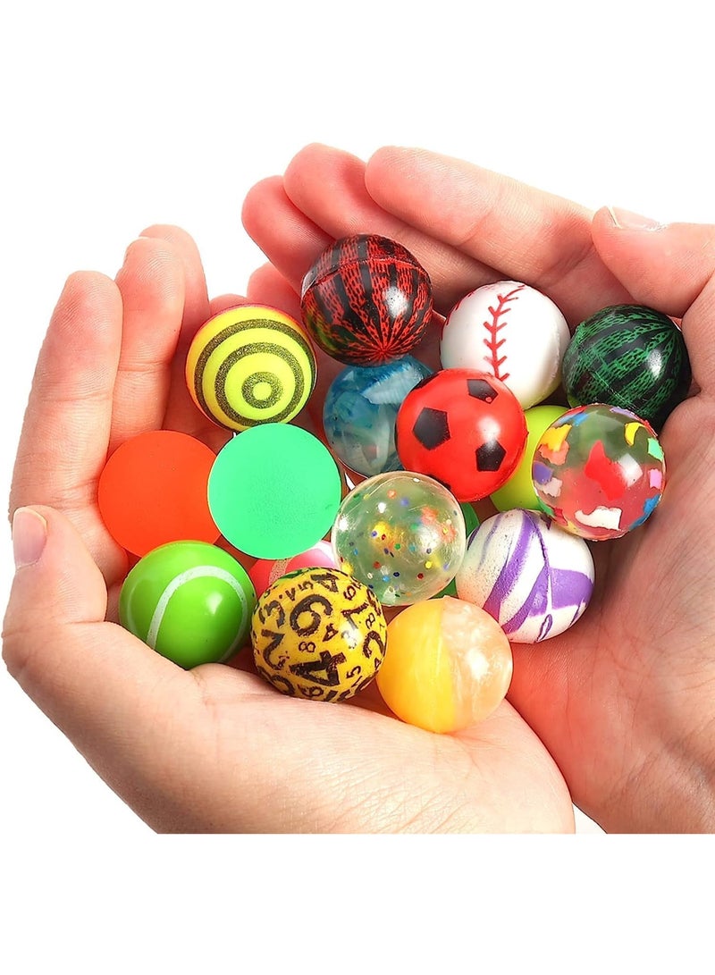 ChicAbode 50 قطعة من الكرات النطاطة بالجملة، كرات نطاطة عالية بأنماط متنوعة، لتوزيعات حفلات الأطفال، والجوائز، وهدايا أعياد الميلاد (27 مم) - Image 3